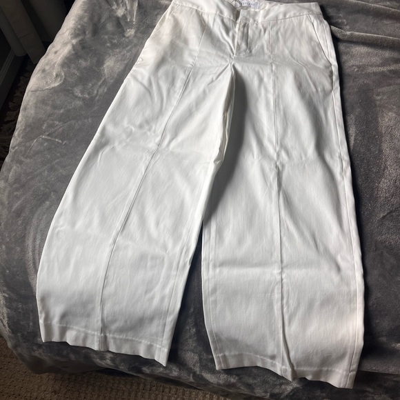 Everlane NWT white high waisted classy pants wide leg - Picture 3 of 10